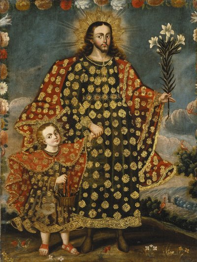 Saint Joseph and the Christ Child by Unbekannt Unbekannt